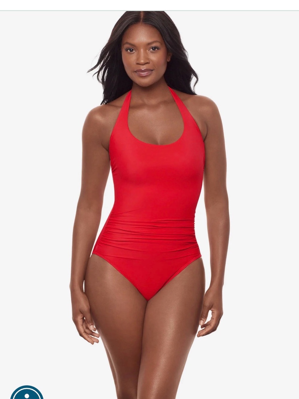 Miraclesuit One-Piece — Cayenne Red, Halter Tie